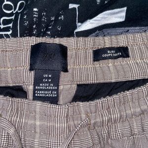 H & M slim fit plaid slacks